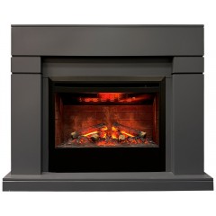 Каминокомплект Линделс 3Д серый (портал Lindelse 26 GR-P718 + очаг 3D Helios 26)