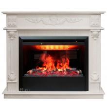 Каминокомплект Филадельфия 3Д (портал RealFlame Philadelphia 26 WT + очаг 3D Helios 26)