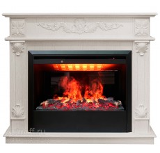 Каминокомплект Филадельфия 3Д (портал RealFlame Philadelphia 26 WT + очаг 3D Helios 26)