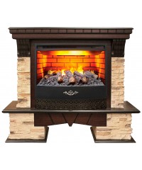 Каминокомплект Роклэнд 3Д (портал RealFlame Rockland 25.5 AO + очаг 3D Firestar 25.5)