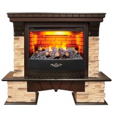 Каминокомплект Роклэнд 3Д (портал RealFlame Rockland 25.5 AO + очаг 3D Firestar 25.5)