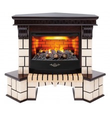 Угловой каминокомплект Стоун 25.5 (портал Stone Corner AO + очаг 3Д Firestar 25.5)