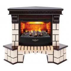 Угловой каминокомплект Стоун 25.5 (портал Stone Corner AO + очаг 3Д Firestar 25.5)