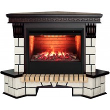 Угловой каминокомплект Стоун 3D (портал Stone Corner R 26 AO + очаг 3D Helios 26)