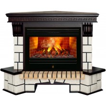 Угловой каминокомплект Стоун 3D (портал Stone Corner R 26 AO-287 + очаг 3D Novara 26)