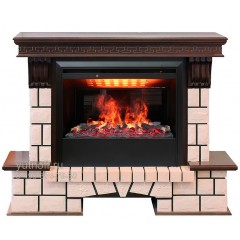 Каминокомплект Стоун 26 3Д (портал Stone 26 AO + очаг 3D Helios 26)