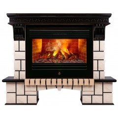 Каминокомплект Стоун 26 (портал Stone R 26 AO + очаг 3D Novara 26)