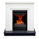 Электрокамин Асти белый с очагом 3Д Ореган