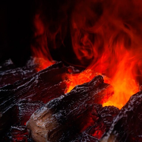 Электрокамин Асти белый с очагом 3Д Ореган