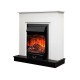 Электрокамин Асти СТД белый с очагом на Маджестик на выбор
