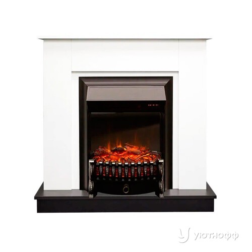 Электрокамин Асти СТД белый с очагом на Фобос на выбор