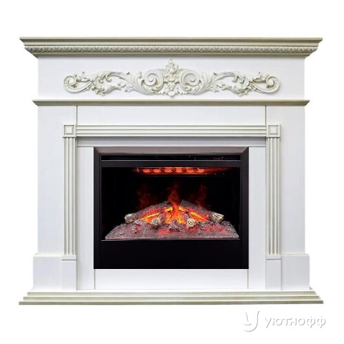 Электрокамин Бетховен 3D 26 WT с очагом 3D Гелиос 26