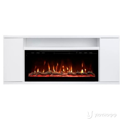 Электрокамин Берген белый с очагом Safita 36