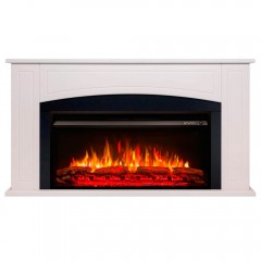 Каминокомплект Канберра 36 белый (портал Canberra WT-F611 + очаг Premier 36)