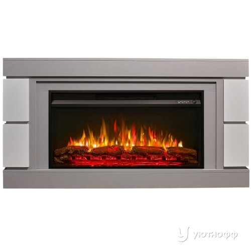 Электрокамин Дэнвер серый камень с очагом Premier 36