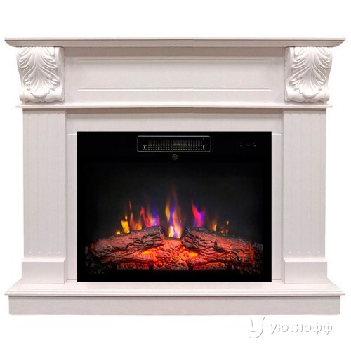 Электрокамин Глория 24 дуб беловежский с очагом Kendal