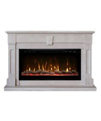 Каминокомплект Келли 36 белый камень (портал Kellie WT-F715 + очаг Safita 36)