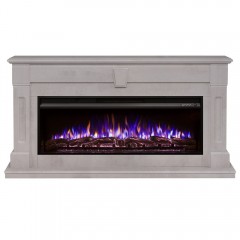 Каминокомплект Келли 50 белый камень (портал Kellie WT-F715 + очаг Premier 50)