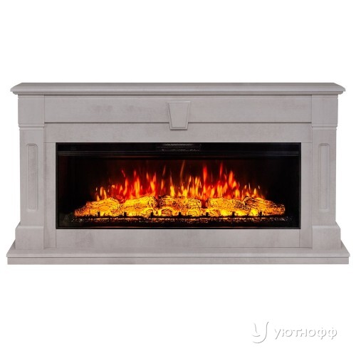 Электрокамин Келли белый камень с очагом Joker 52