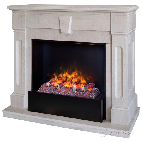 Электрокамин Келли в сером цвете с очагом Кассета 630М