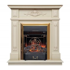 Каминокомплект Лилиан жемчуг (портал Lilian STD WT + классический очаг)