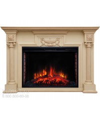 Каминокомплект Лондон 33 (портал RealFlame London 33 AO/WT + очаг Epsilon 33 S IR / Aquamarine 33)