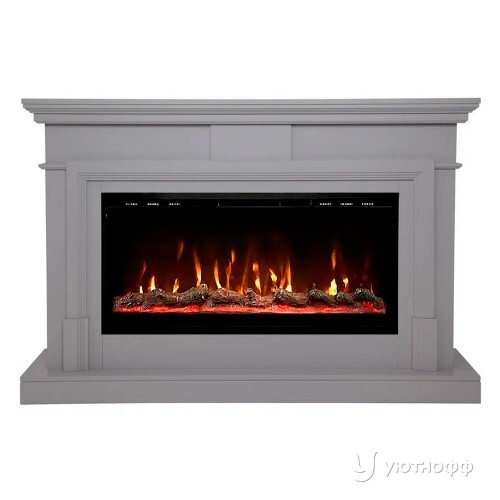 Электрокамин Марко серый с очагом Safita 36