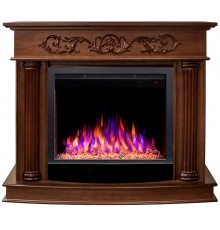 Каминокомплект Милано 25.5 орех (портал RealFlame Milano 25.5 NT + очаг Saphir)
