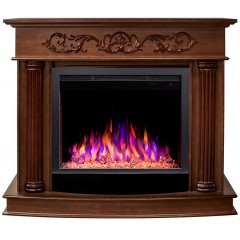 Каминокомплект Милано 25.5 орех (портал RealFlame Milano 25.5 NT + очаг Saphir)