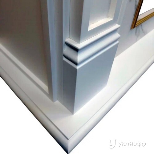 Электрокамин Моцарт в белом цвете с очагом Кассета 630М