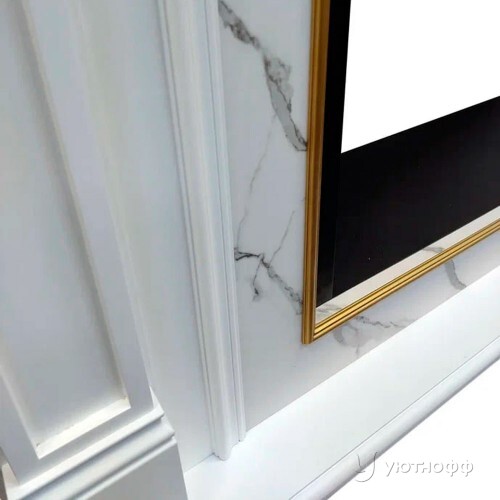 Электрокамин Моцарт в белом цвете с очагом Кассета 630М