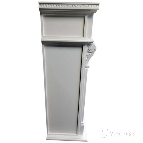 Электрокамин Моцарт в белом цвете с очагом Кассета 630М