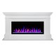 Линейный электрокамин Онтарио 42 белый с очагом Saphir 42