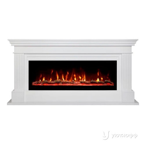Электрокамин Онтарио 50 белый с очагом Safita 50