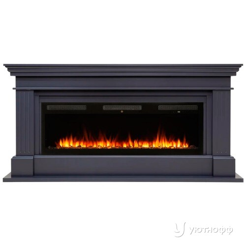 Электрокамин Онтарио серый графит с очагом Emerald 50