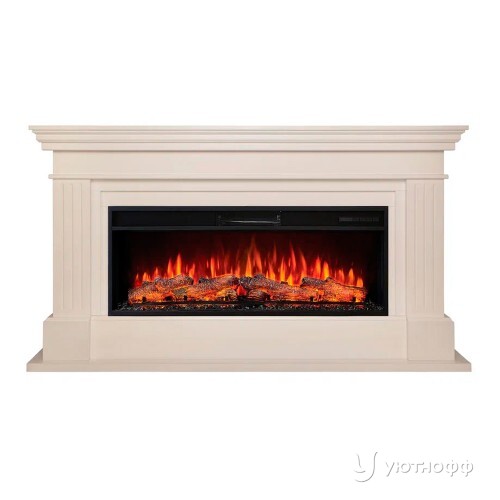 Электрокамин Онтарио 45 бежевый с очагом Джокер 45