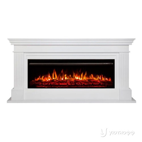 Электрокамин Онтарио белый с очагом Premier 50