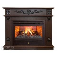 Каминокомплект Филадельфия 3Д темный орех (портал Philadelphia DN + очаг 3D Novara 26)