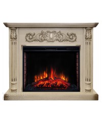 Каминокомплект Сэлфорд 33 белый (портал RealFlame Salford 33 WT + очаг Epsilon 33 S IR)