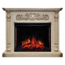 Каминокомплект Сэлфорд 33 белый (портал RealFlame Salford 33 WT + очаг Epsilon 33 S IR)