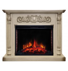 Каминокомплект Сэлфорд 33 белый (портал RealFlame Salford 33 WT + очаг Epsilon 33 S IR)