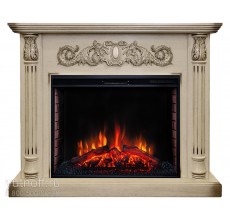 Каминокомплект Сэлфорд 33 белый (портал RealFlame Salford 33 WT + очаг Epsilon 33 S IR)