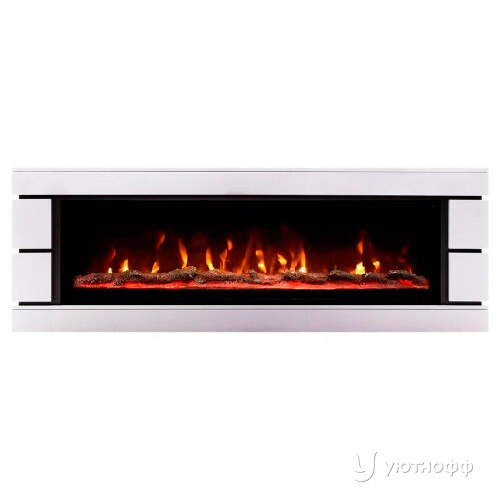 Электрокамин Сиэтл 60 белый с очагом Сафита 60