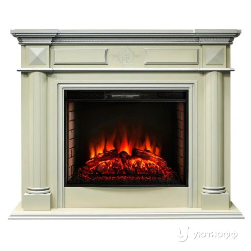 Электрокамин Вагнер 26 айс-кашемир с очагом Epsilon 26 