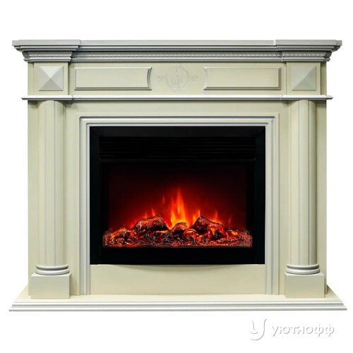 Электрокамин Вагнер 26 айс-кашемир с очагом Moonblaze 