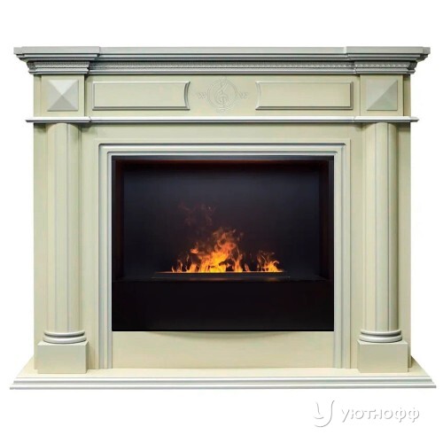 Электрокамин Вагнер в цвете кашемира с очагом Кассета 630М