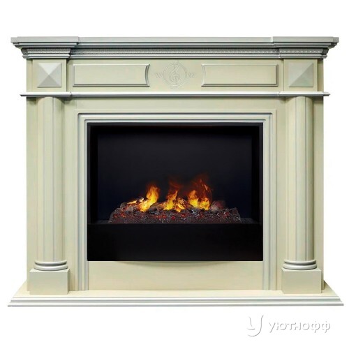 Электрокамин Вагнер в цвете кашемира с очагом Кассета 630М