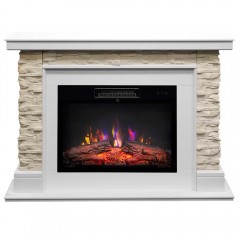 Каминокомплект Аризона 24 белый (портал Arizona WTM-F511 + очаг Kendal)