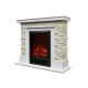 Электрокамин Аризона СТД белый с очагом Юджин на выбор