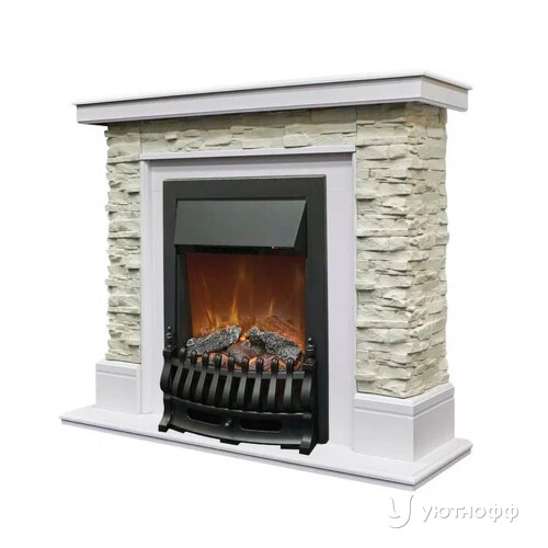 Электрокамин Аризона СТД белый с очагом  Фобос на выбор